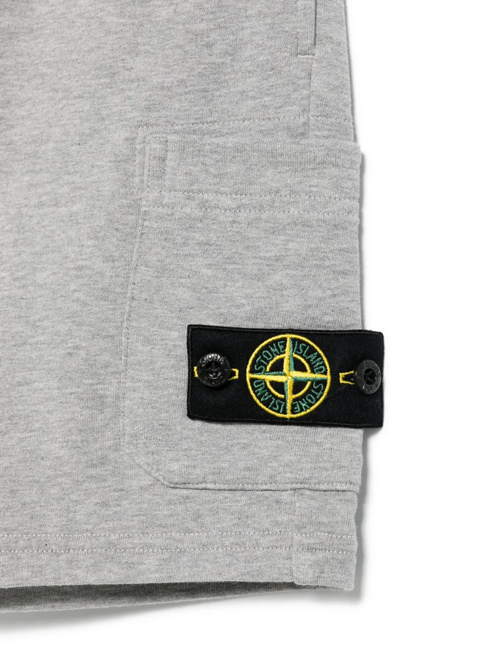 Stone Island Junior Zwembroek met Compass-patch Grijs
