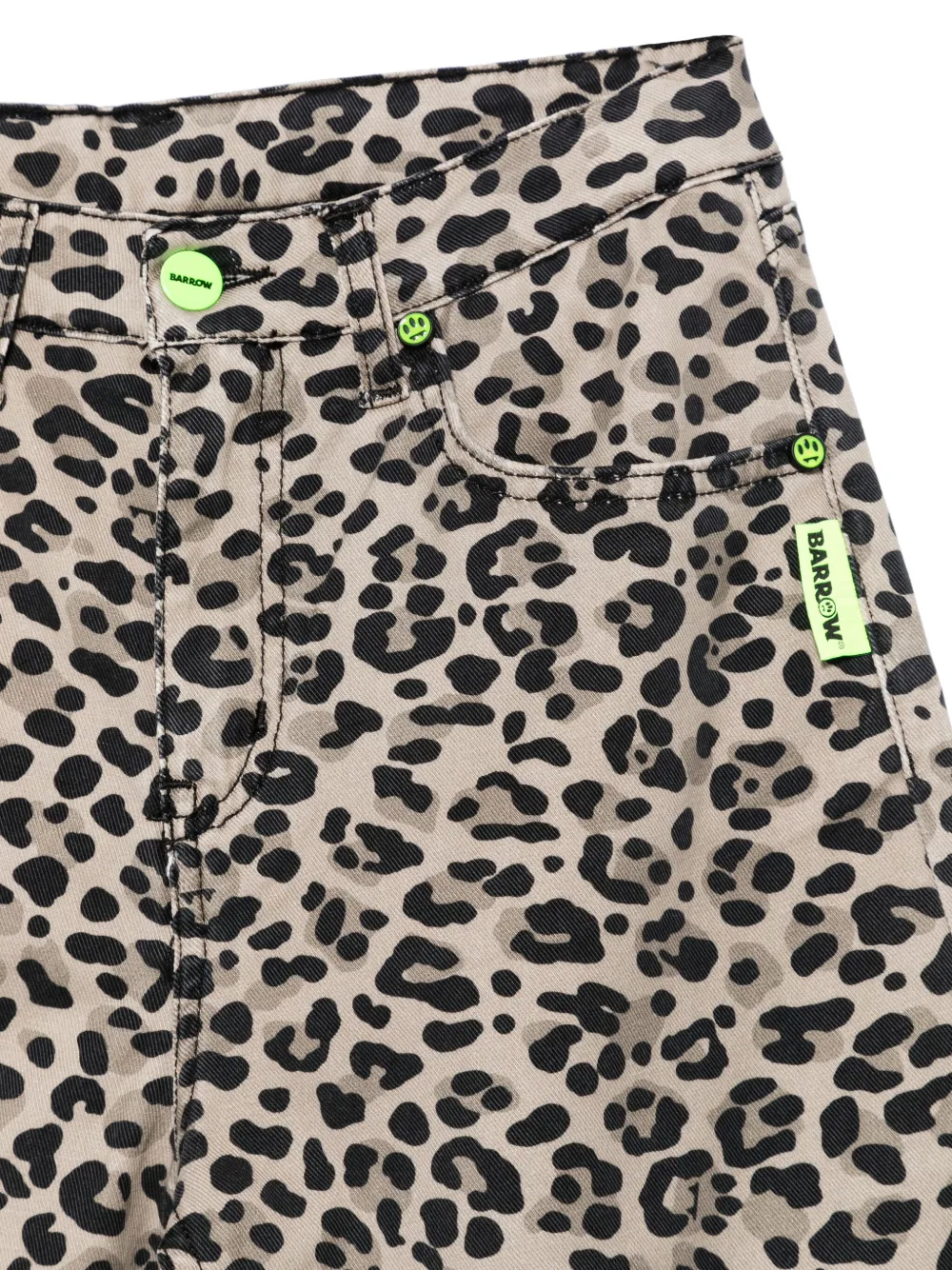 Barrow kids Bermuda shorts met luipaardprint Beige