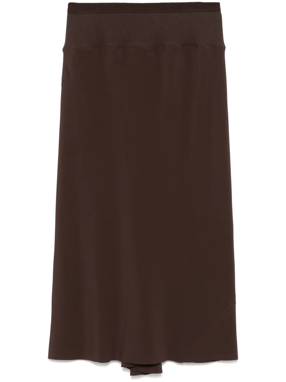 Rick Owens falda midi con diseño al bies | marrón | Image 1