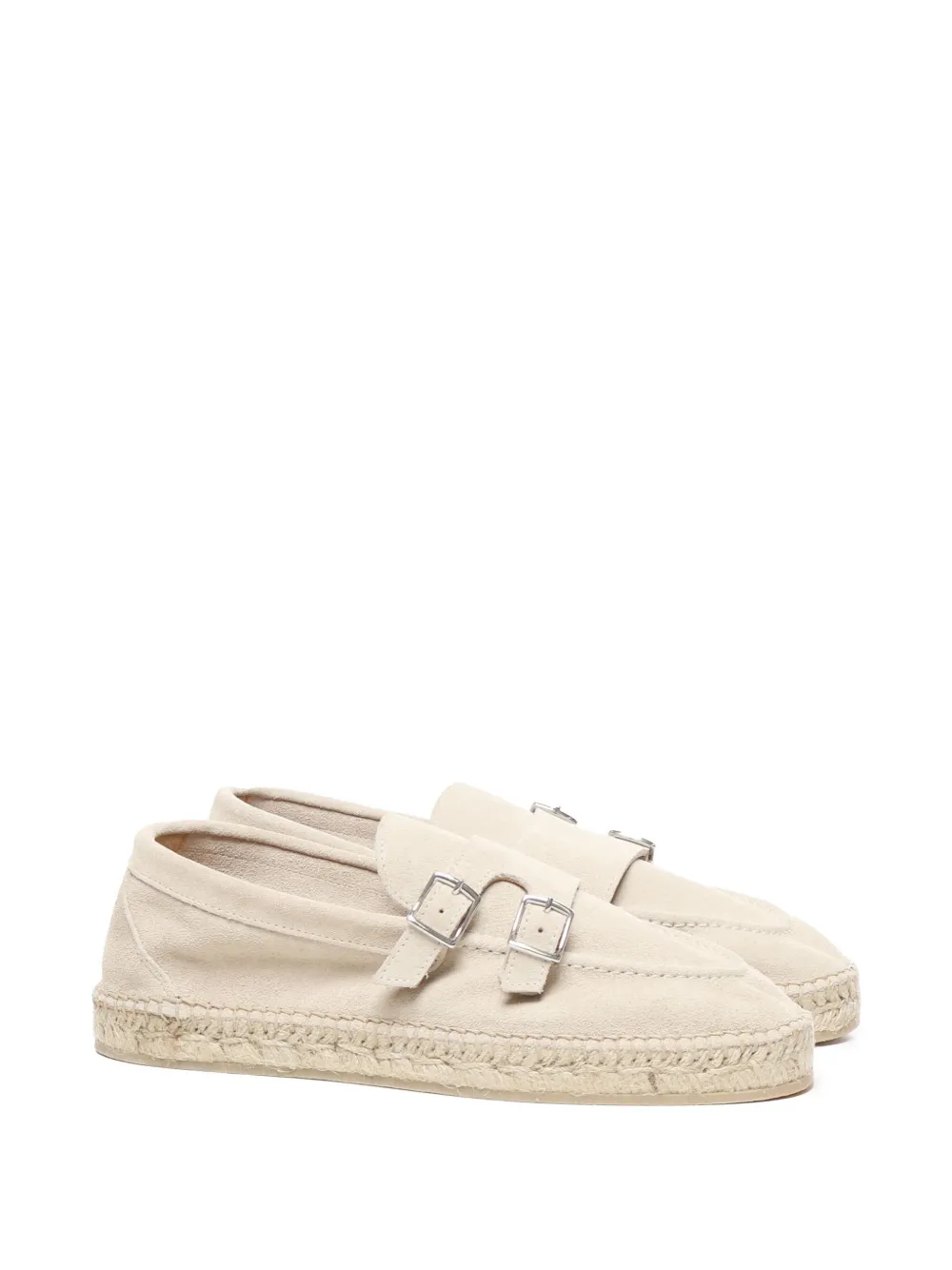 Eleventy buckle-strap suede espadrilles White