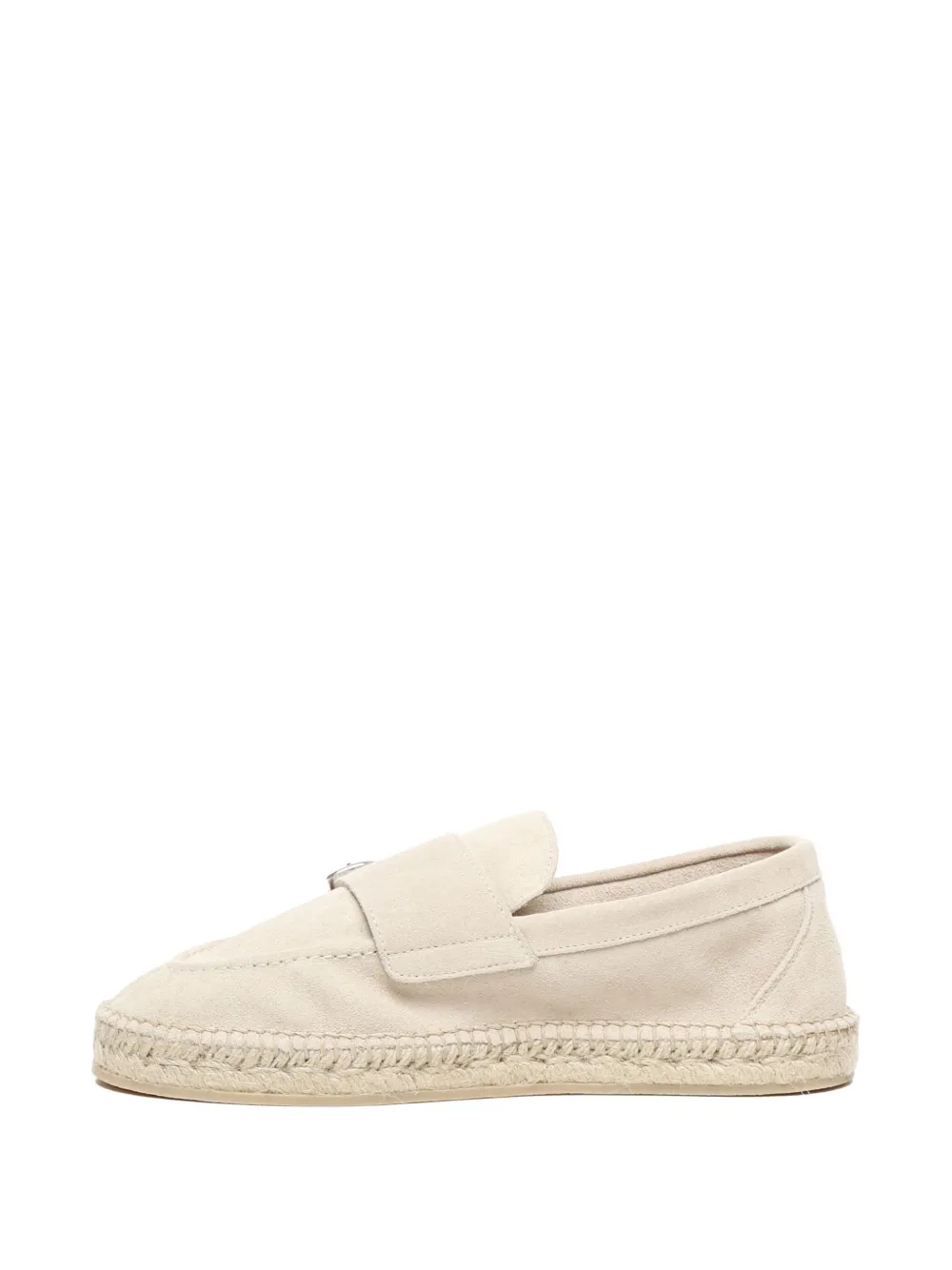 Eleventy buckle-strap suede espadrilles White