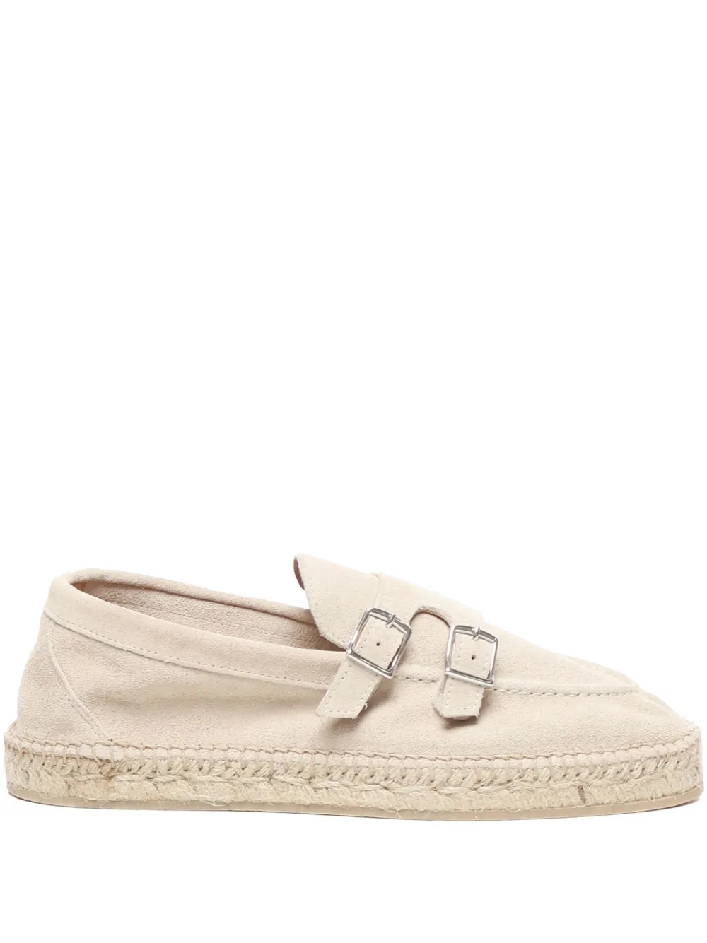 Eleventy buckle-strap suede espadrilles White