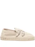 Eleventy buckle-strap suede espadrilles - White