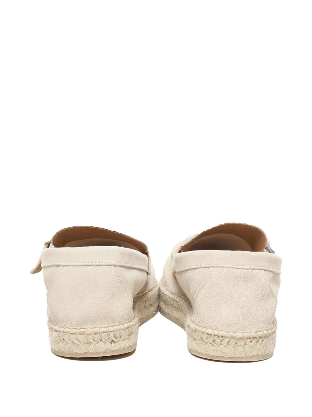 Eleventy buckle-strap suede espadrilles White