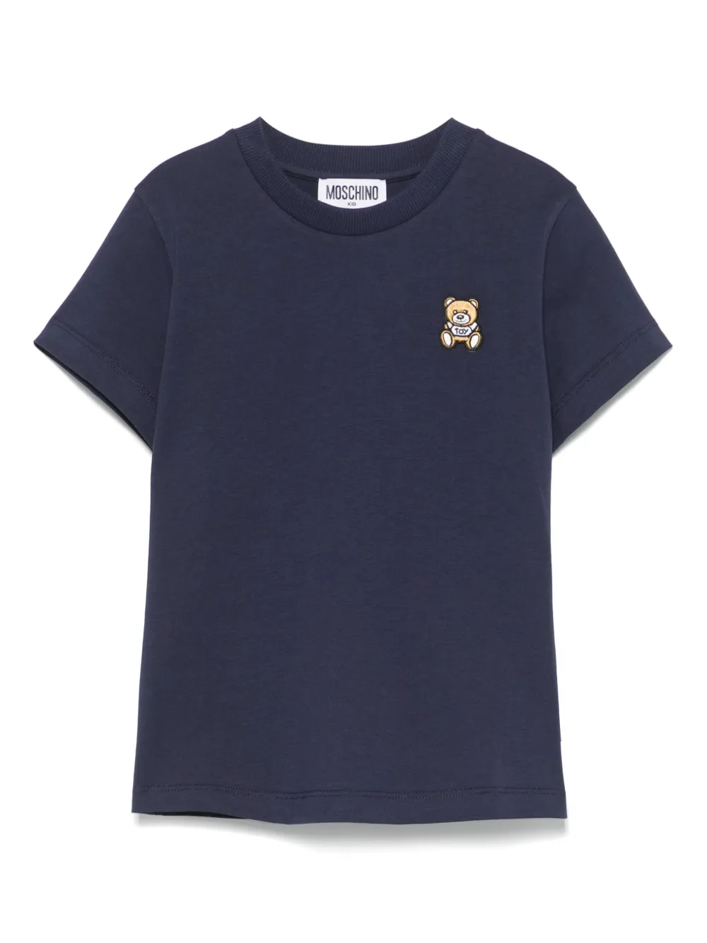 Moschino Kids T-shirt met Leo Teddy-patch Blauw