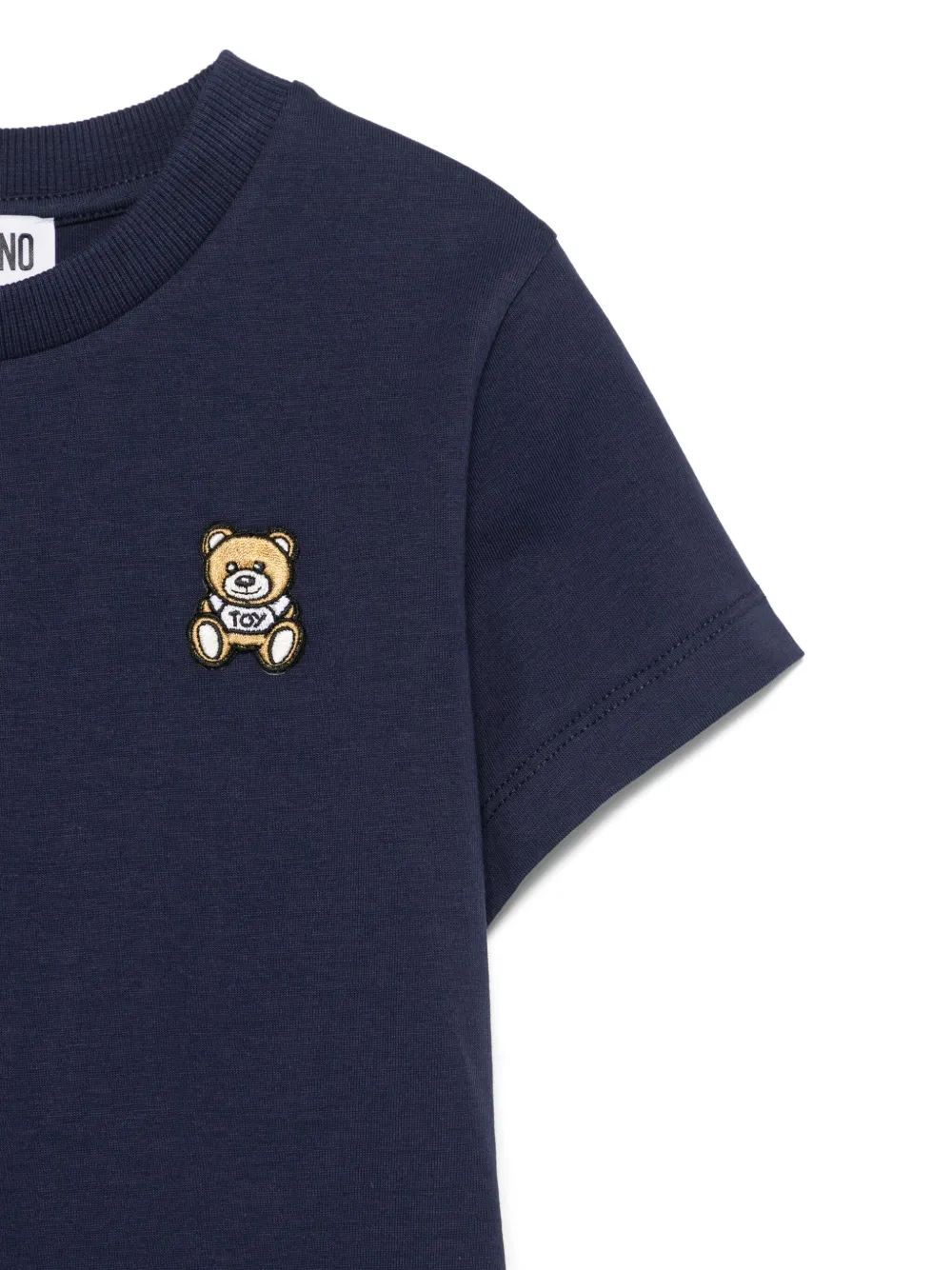 Moschino Kids T-shirt met Leo Teddy-patch Blauw