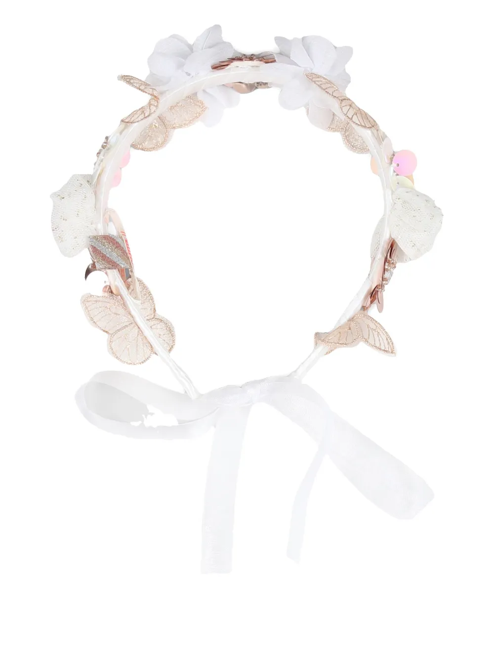 Billieblush Floral-appliqué Headband In 白色