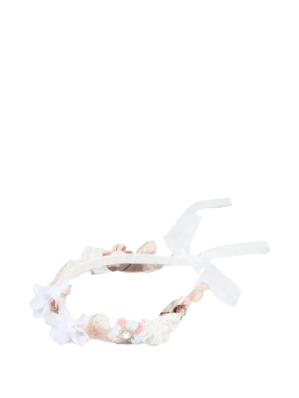 Billieblush Floral-appliqué Headband In 白色