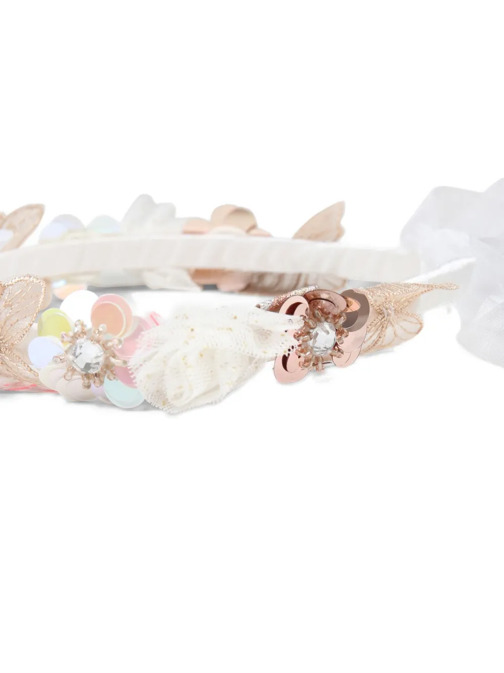 Billieblush Floral-appliqué Headband In 白色
