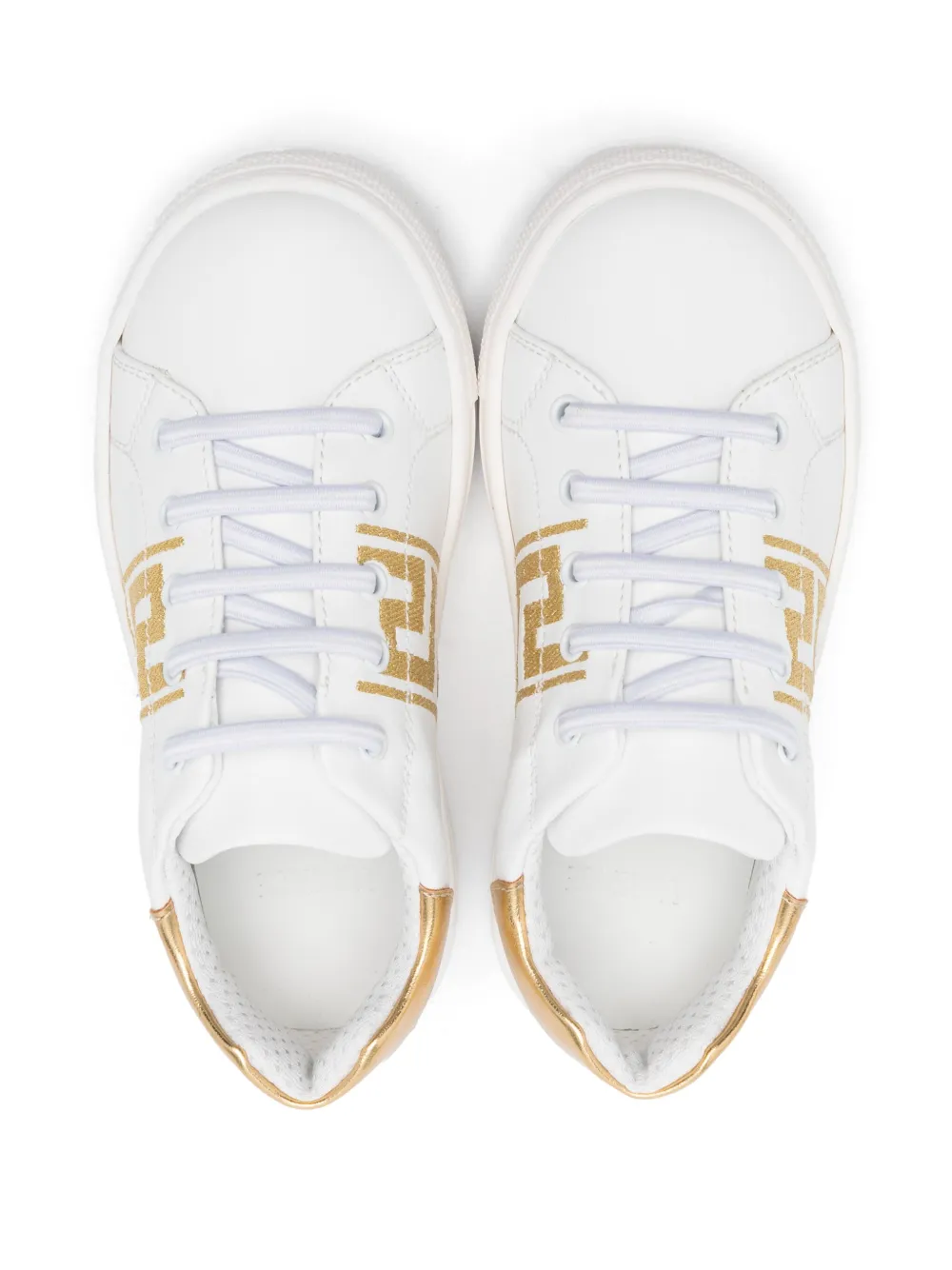 Versace Kids Greca-embroidered sneakers White