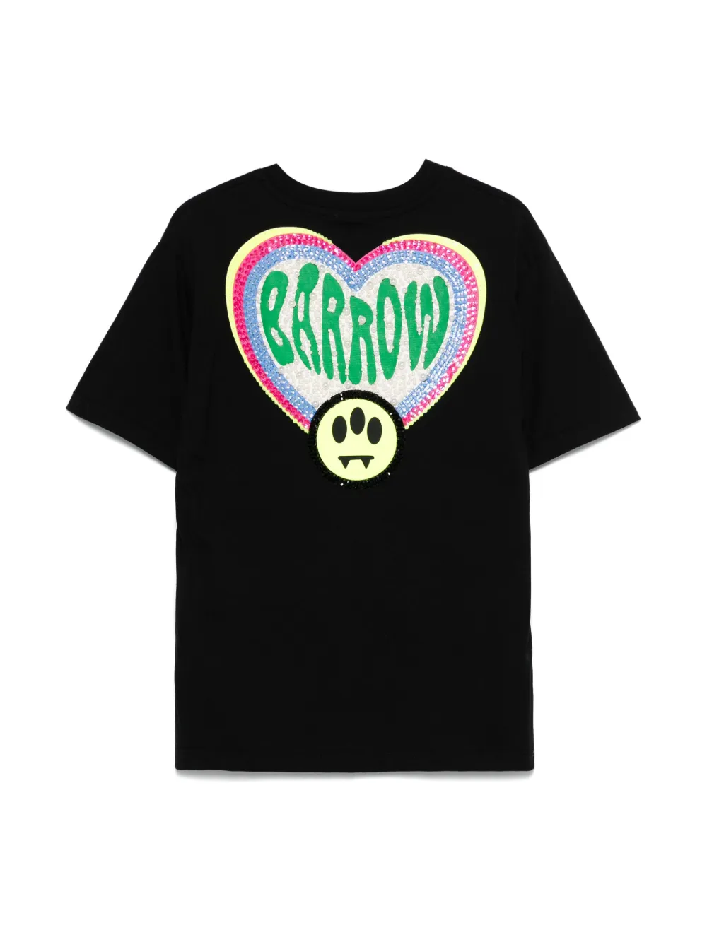 Barrow kids T-shirt verfraaid met logo - Zwart