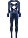 Elisabetta Franchi maxi-bow jumpsuit - Blue