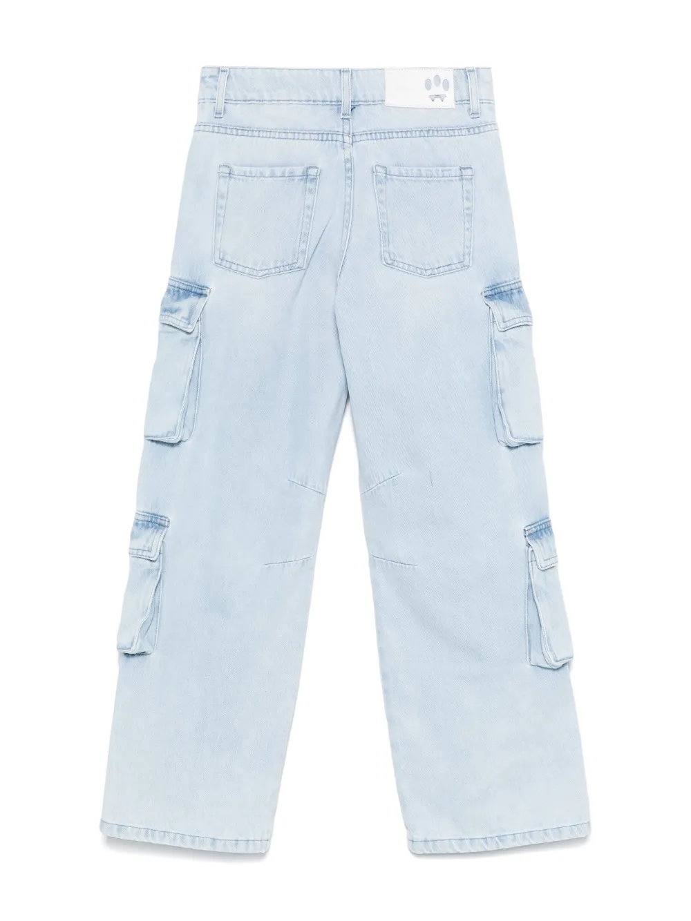 Barrow kids Cargo jeans met geborduurd logo - Blauw