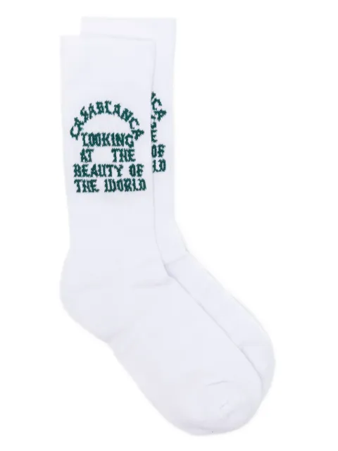 Casablanca calcetines con logo en jacquard