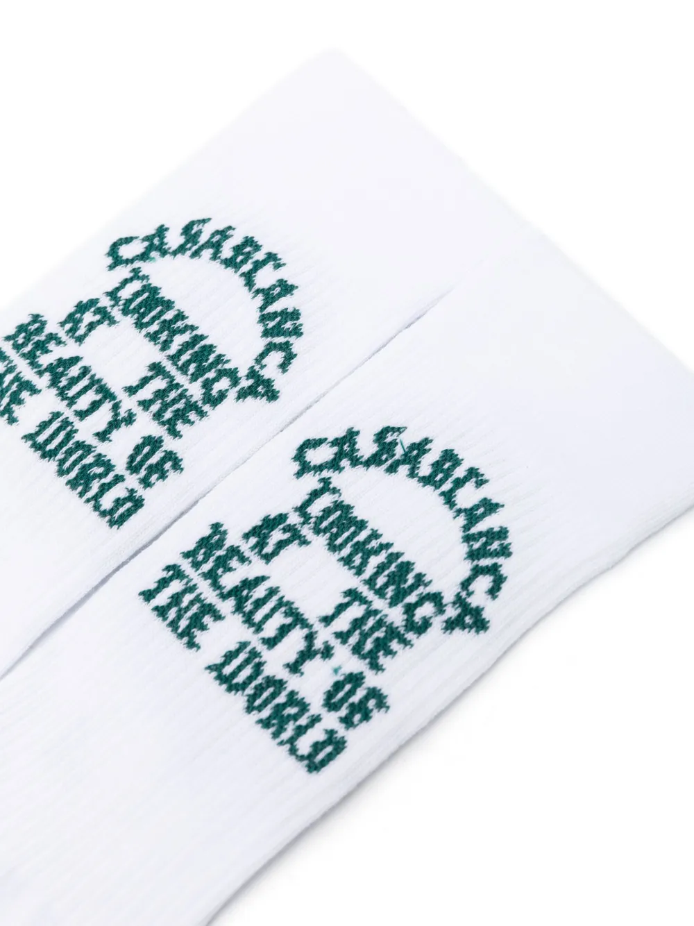 Casablanca logo-jacquard socks - Wit