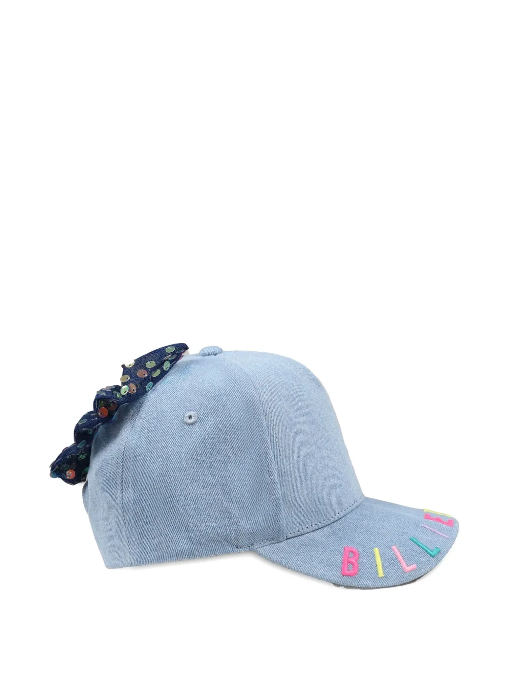 Billieblush Sequin-embellished Denim Cap In Blue