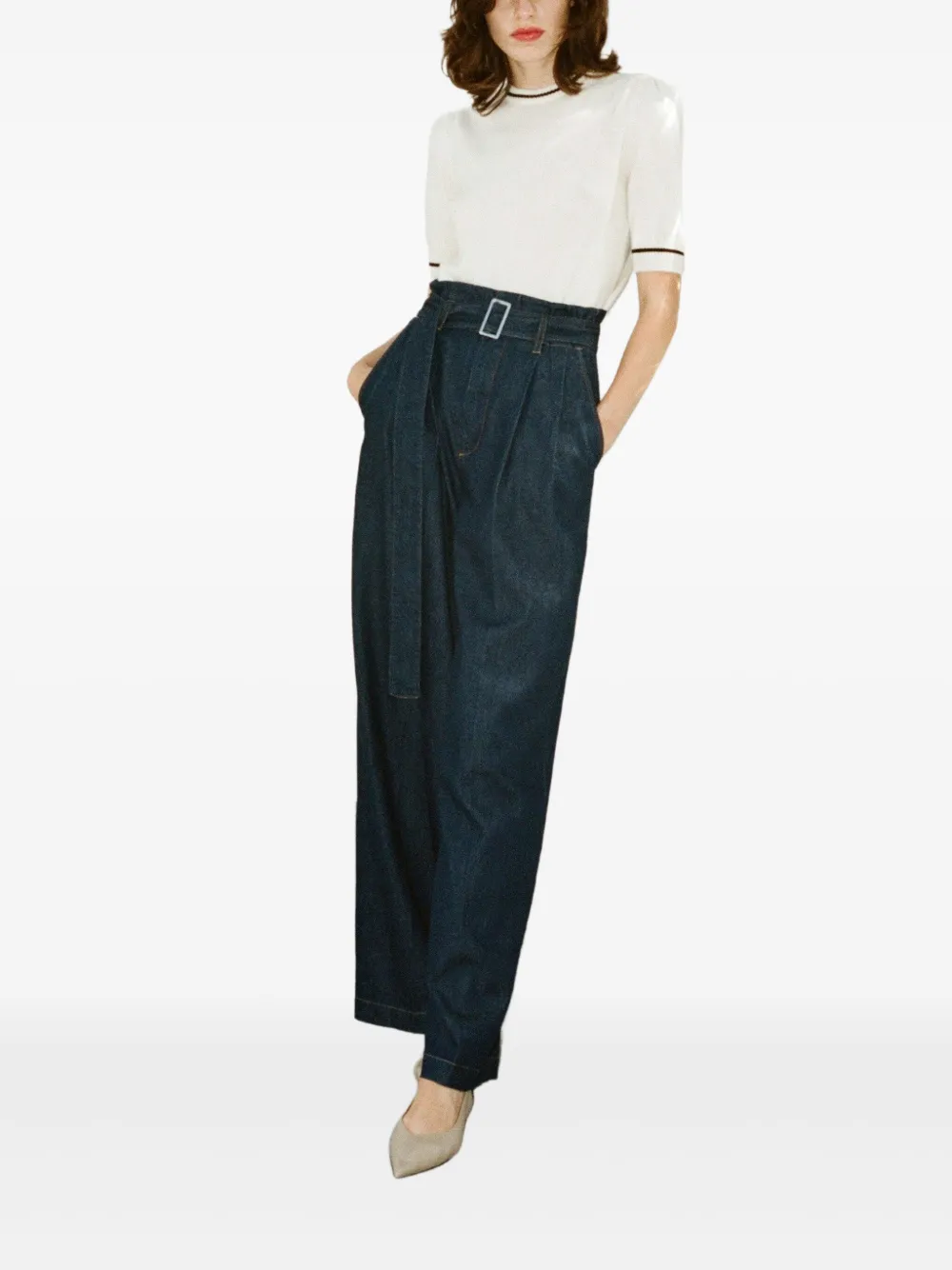 FRAME belted jeans | Straight-Leg Jeans | Image 2