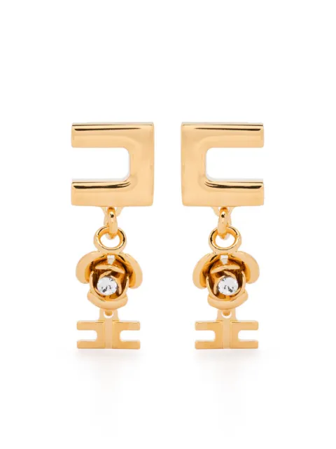 Elisabetta Franchi Micro rose-charm earrings