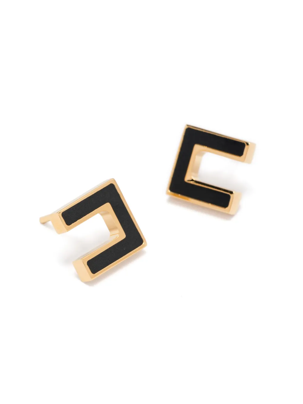 Elisabetta Franchi Micro enamelled earrings - Zwart