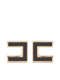 Elisabetta Franchi Micro enamelled earrings - Black