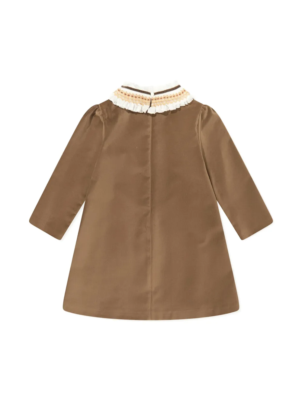 Sarah Louise Fluwelen jurk Bruin