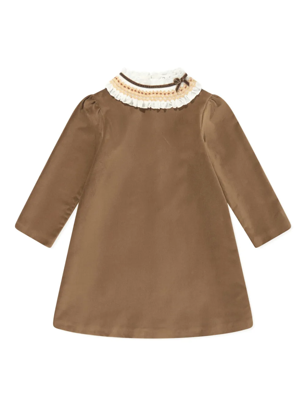 Sarah Louise Fluwelen jurk Bruin