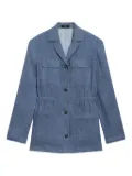 Theory drawstring linen jacket - Blue