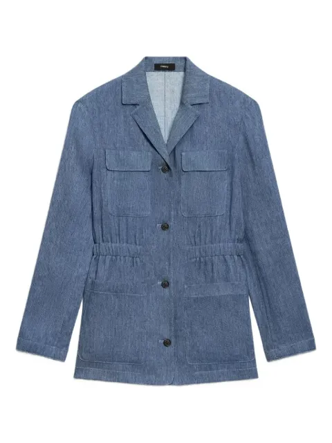 Theory drawstring linen jacket