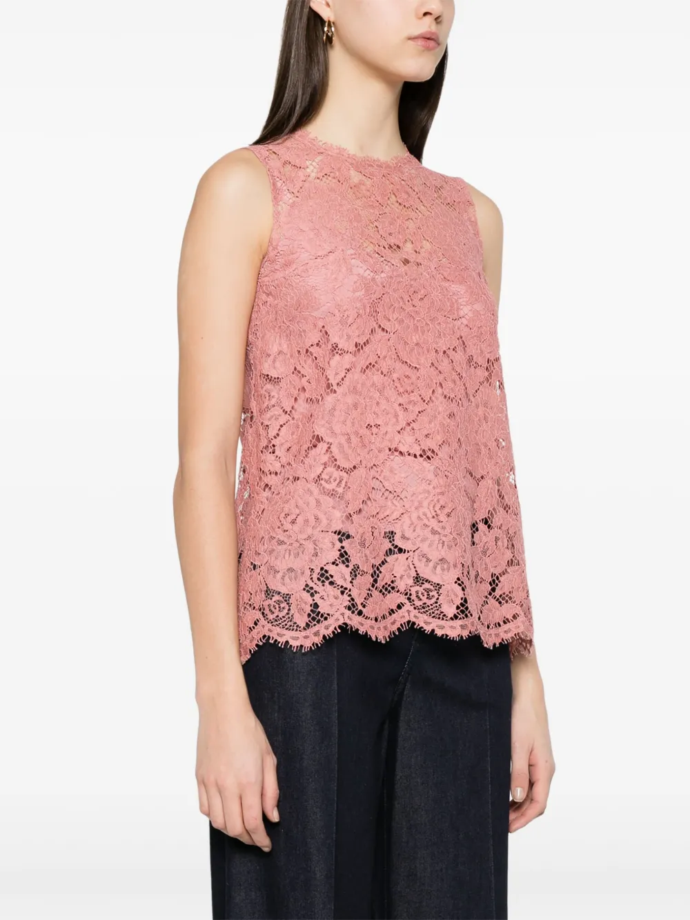 Dolce & Gabbana Blouse met kant Roze