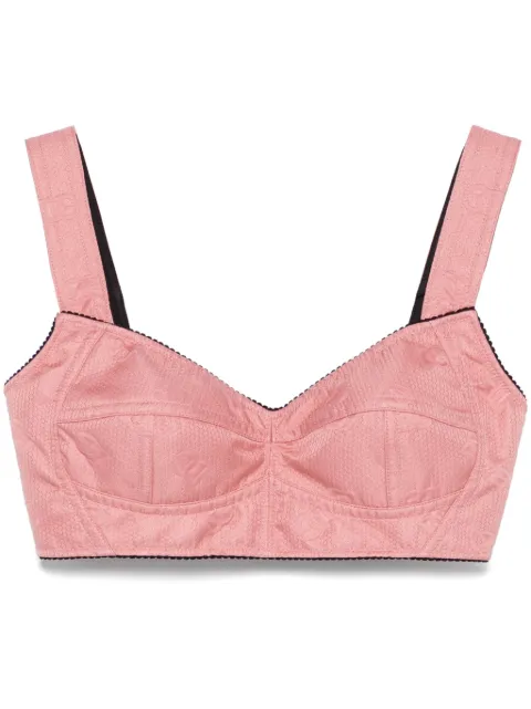 Dolce & Gabbana Blusa cropped de jacquard