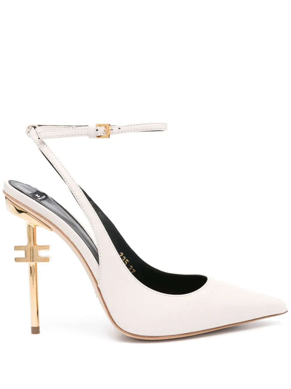 Elisabetta Franchi 105mm leather pumps Neutrals