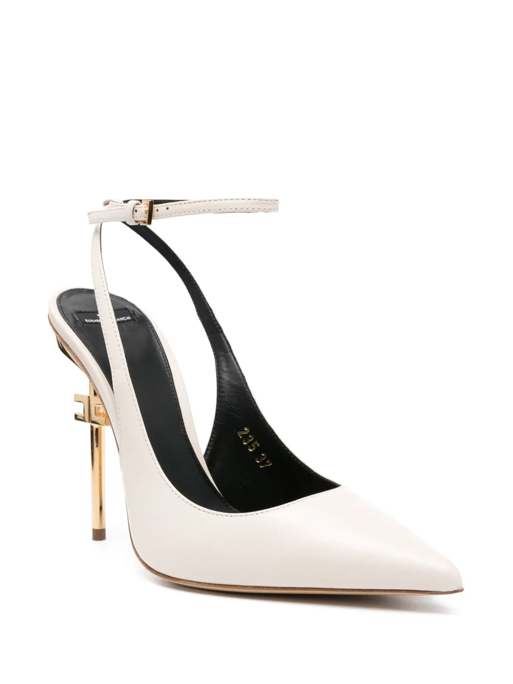 Elisabetta Franchi 105mm leather pumps - Beige