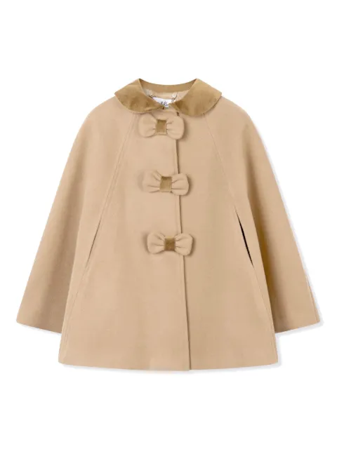 Sarah Louise bow-detailed cape