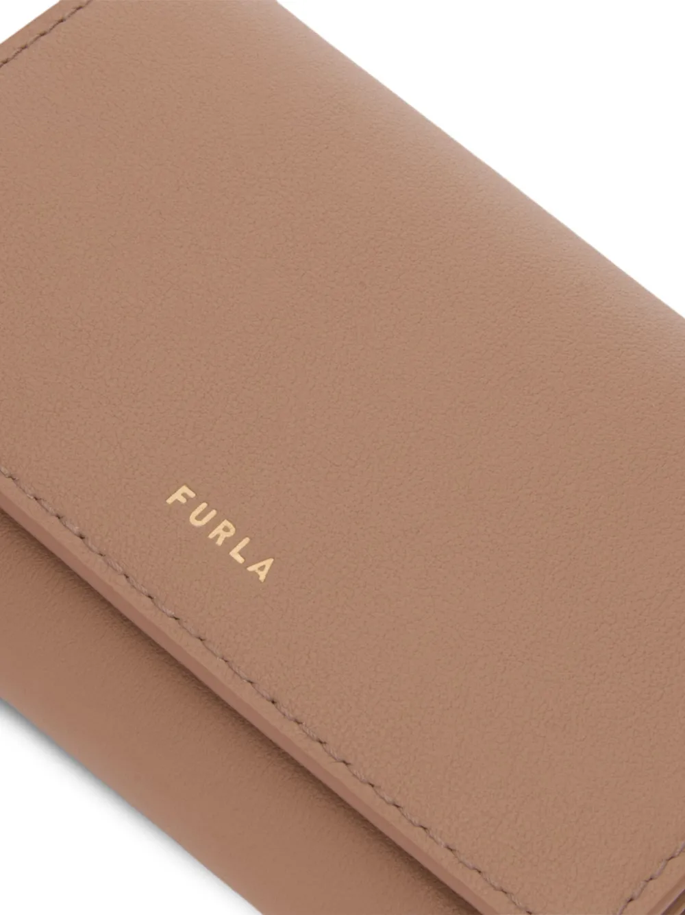 Furla Portemonnee met logo-stempel Beige