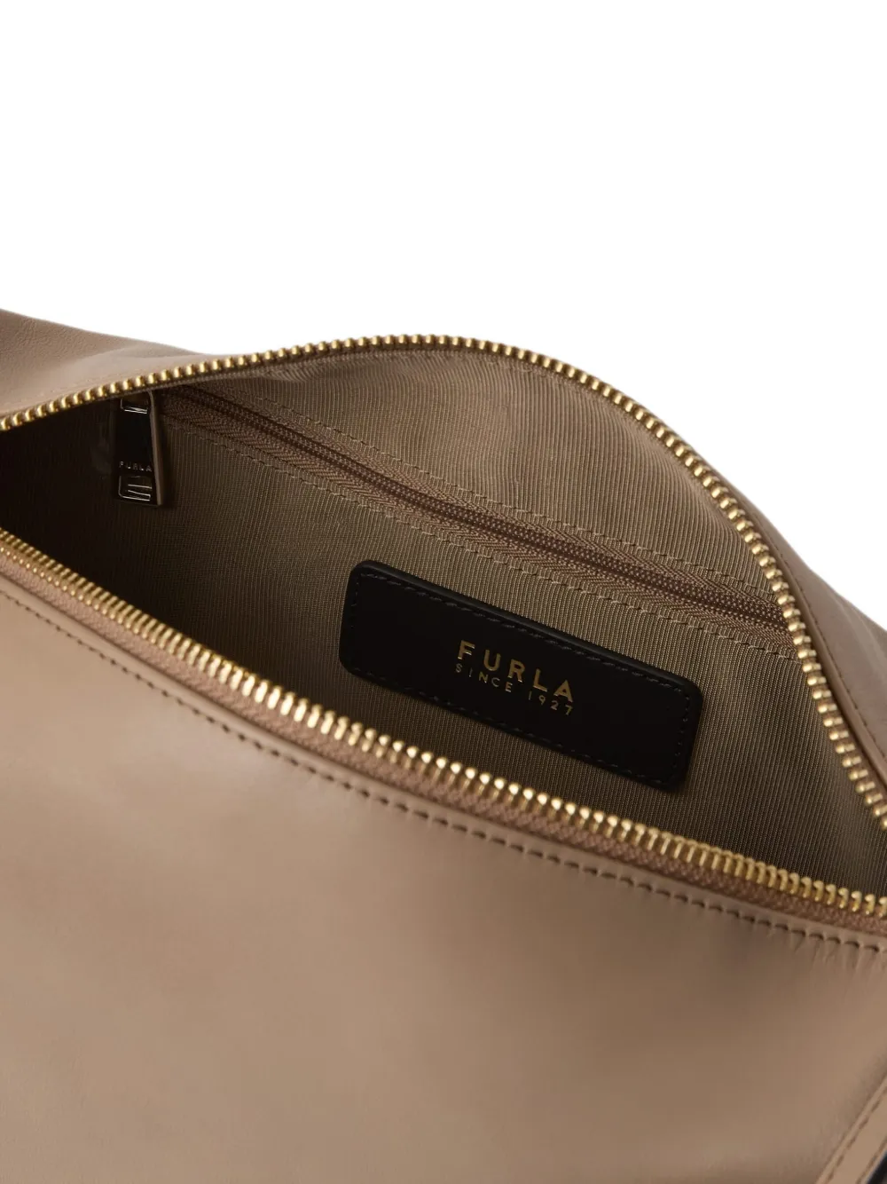 Furla Leren schoudertas Beige