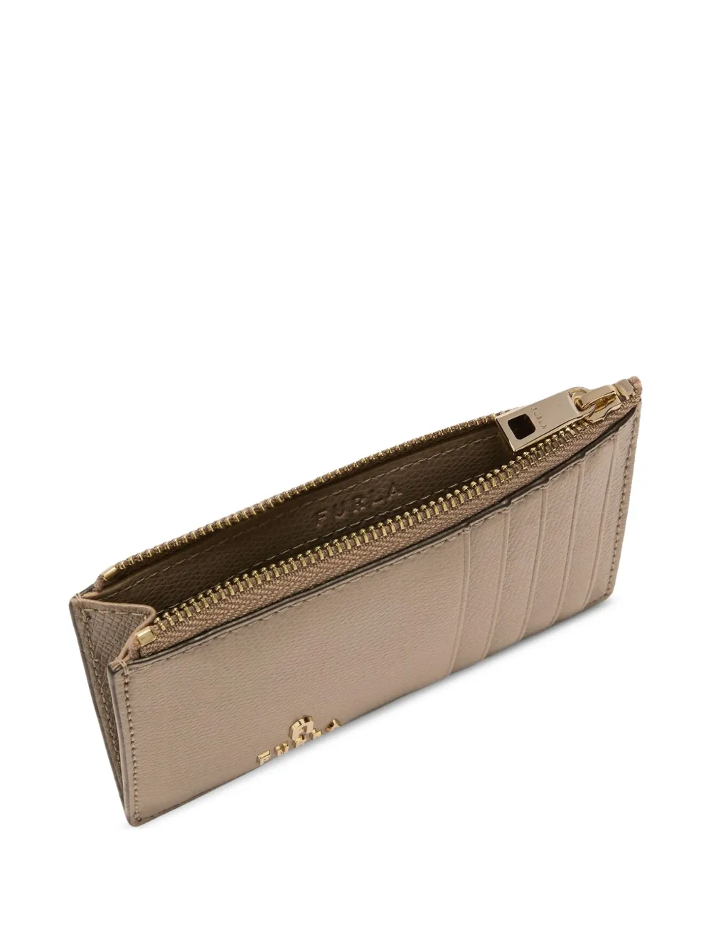 Furla Logo-plaque Wallet In Neutrals