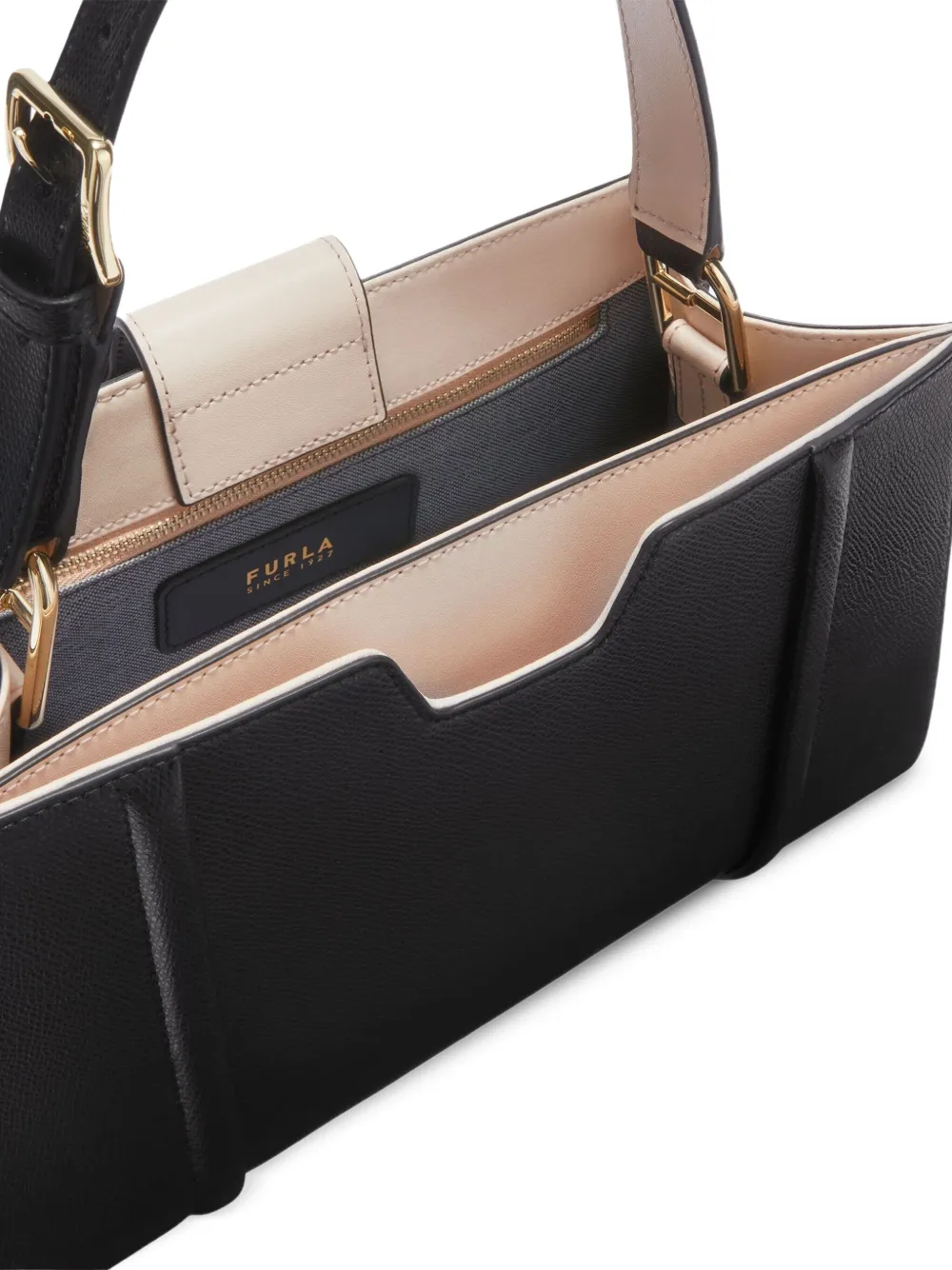 Furla Leren shopper Zwart