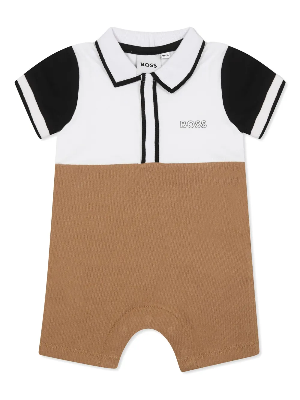 BOSS Kidswear Romper met print Beige