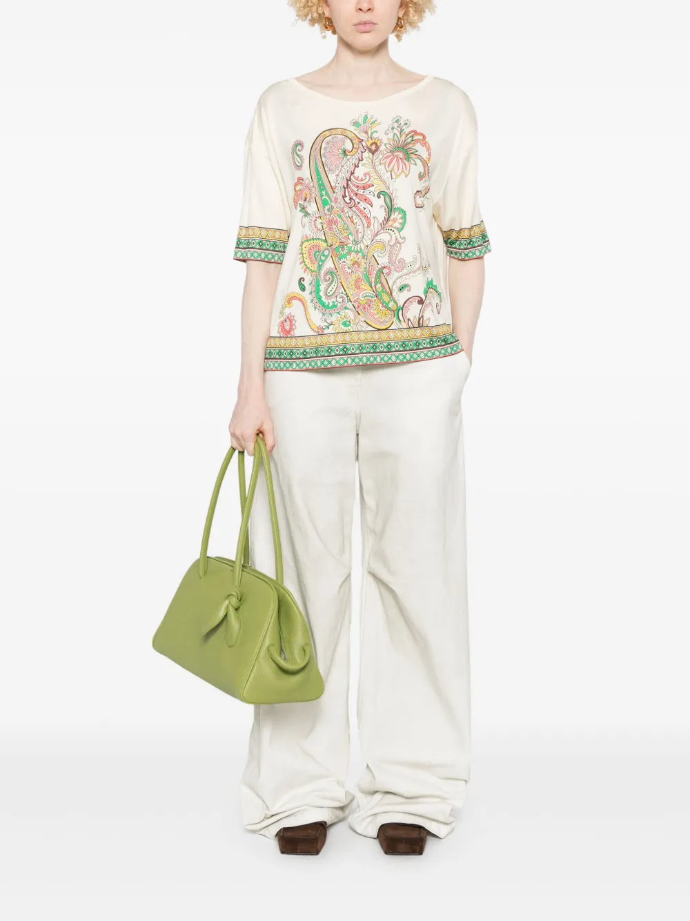 ETRO paisley-print T-shirt - Beige