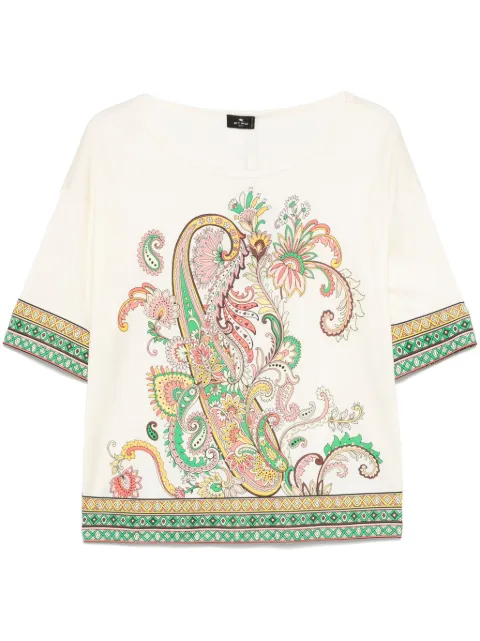 ETRO playera con estampado de cachemira