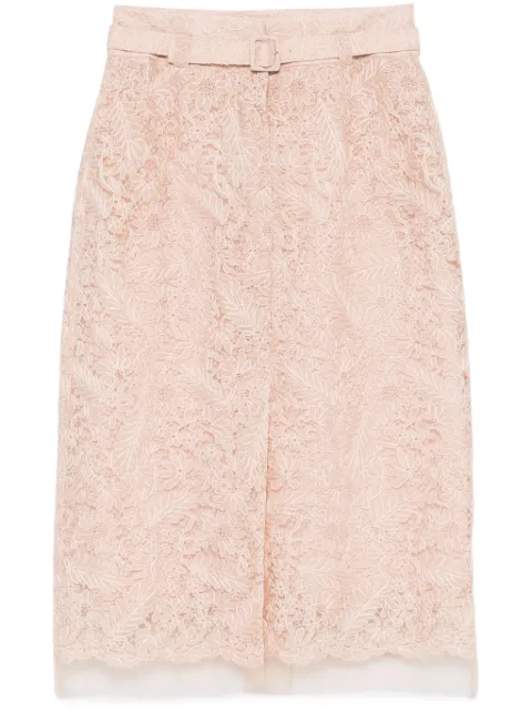 Ermanno Scervino falda lápiz con encaje floral