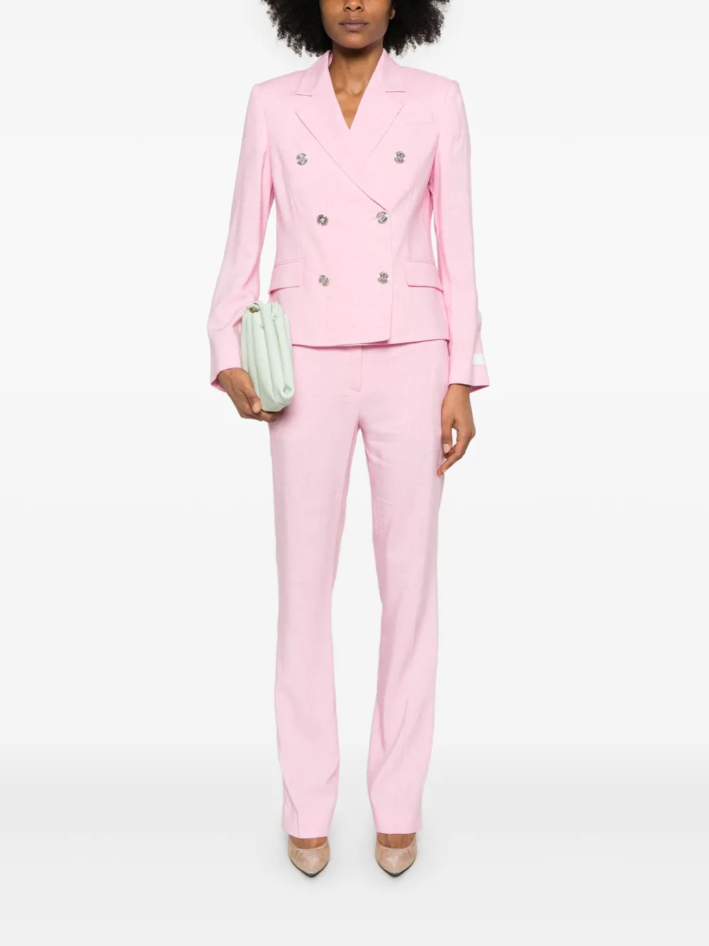 Versace Malfilé dubbele rij knopen blazer - Roze