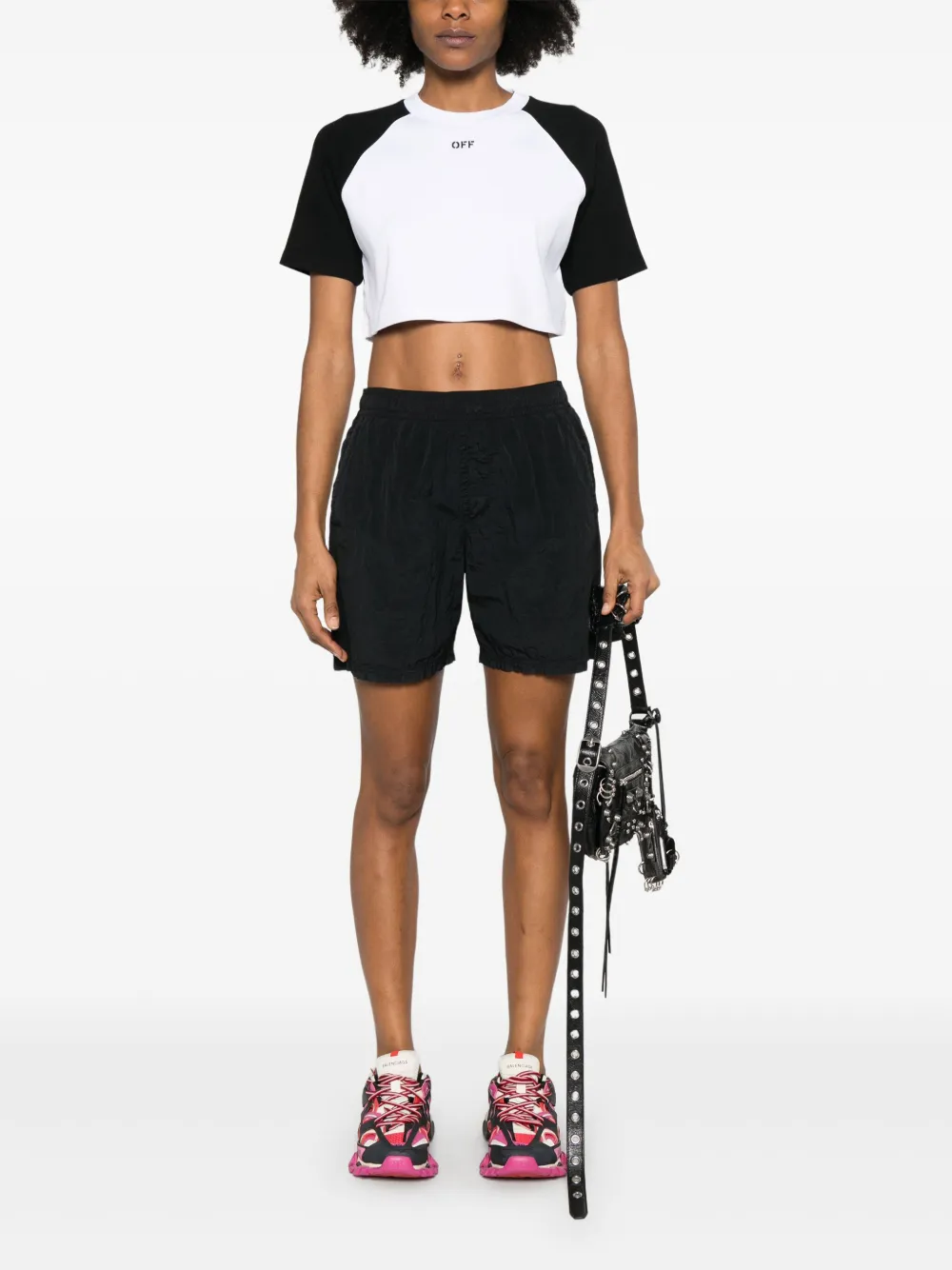 Off-White Cropped T-shirt - Wit