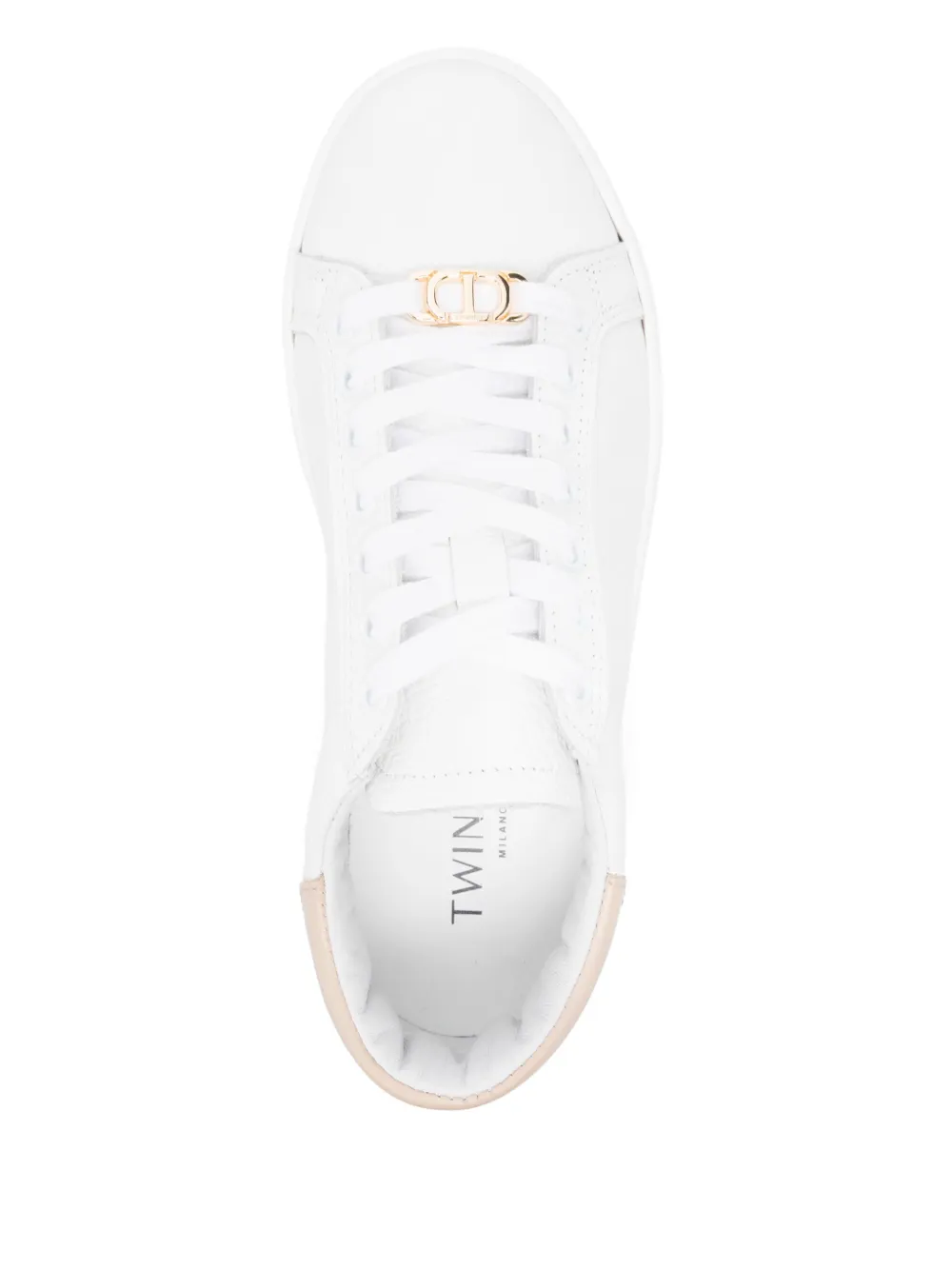 TWINSET Leren sneakers Wit