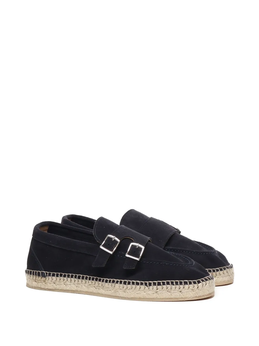 Eleventy buckle-strap suede espadrilles Blue