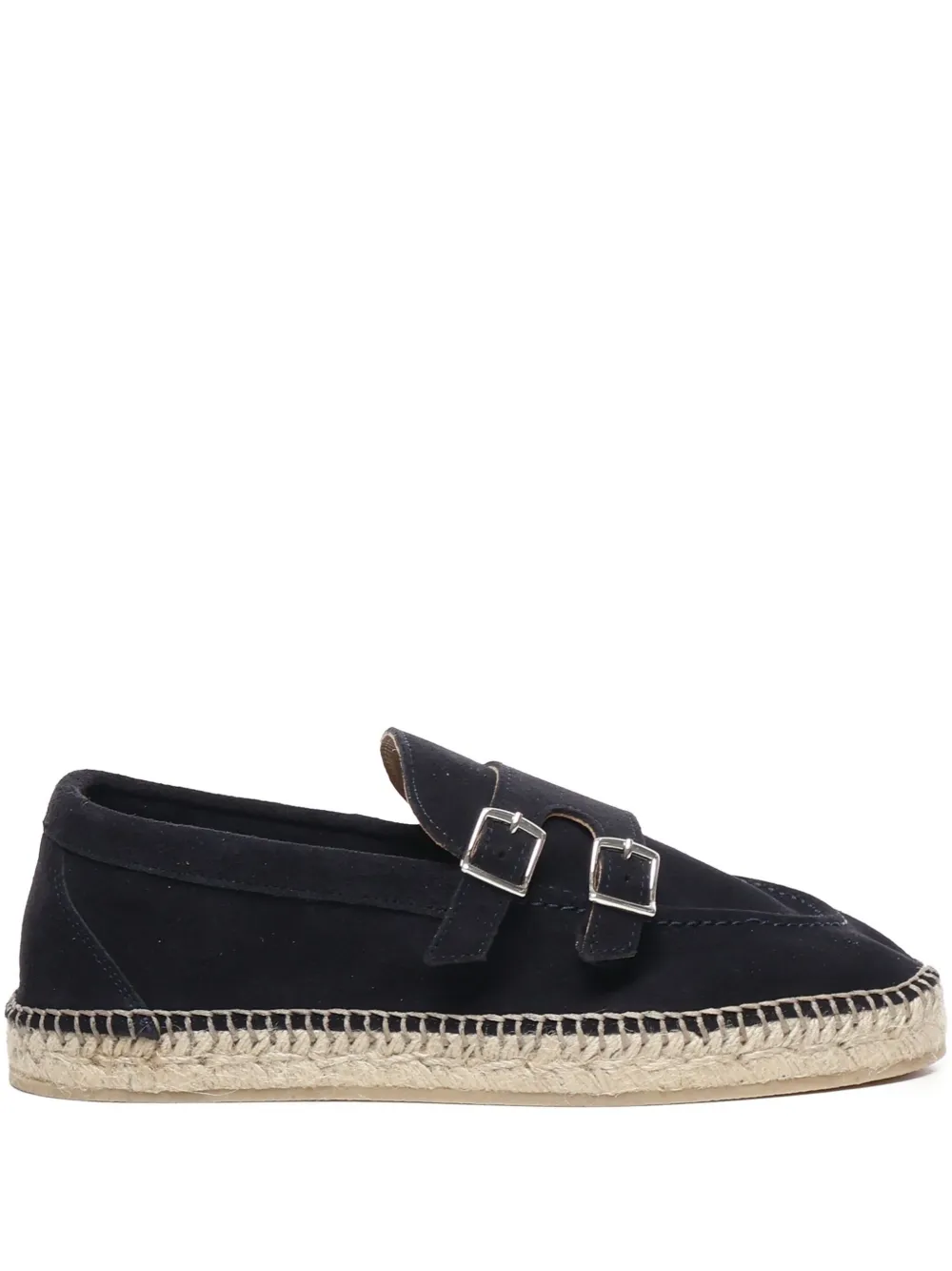 Eleventy buckle-strap suede espadrilles Blue