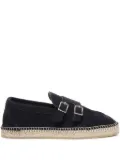 Eleventy buckle-strap suede espadrilles - Blue