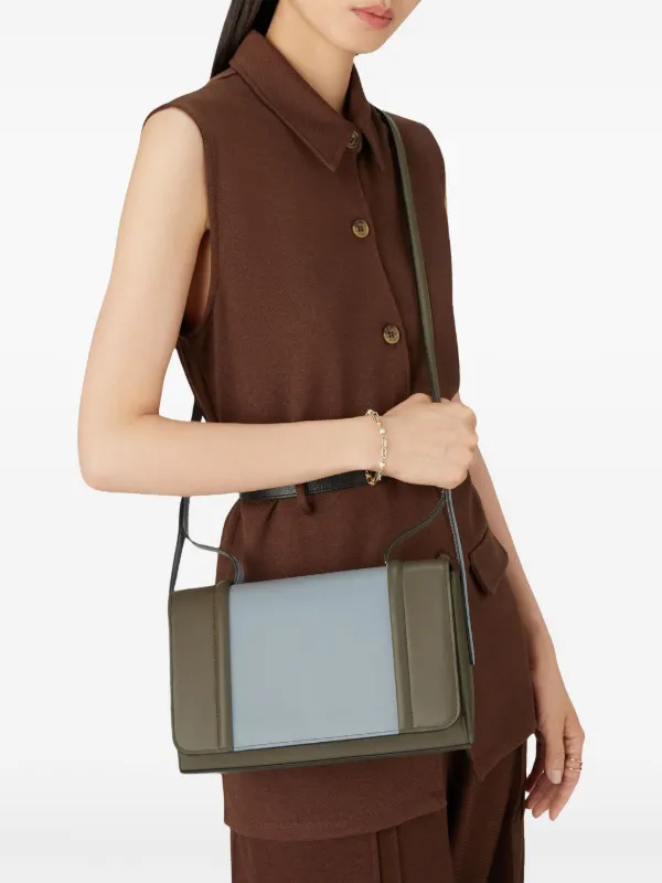 フルラ FURLA バイカラー ショルダー付き 新品未使用 Furla バイカラー ショルダーバッグ | ブルー | FARFETCH JP