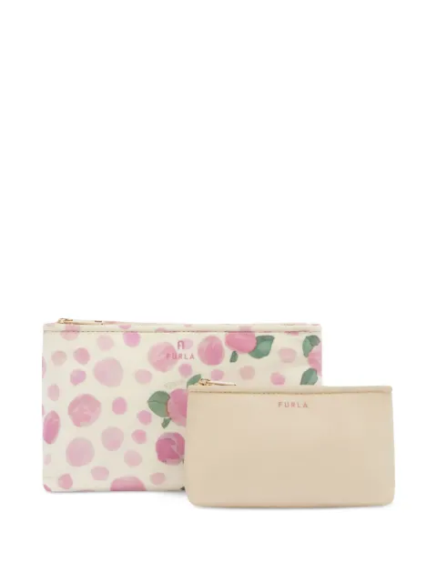 Furla cosmetiquera con motivo de rosa