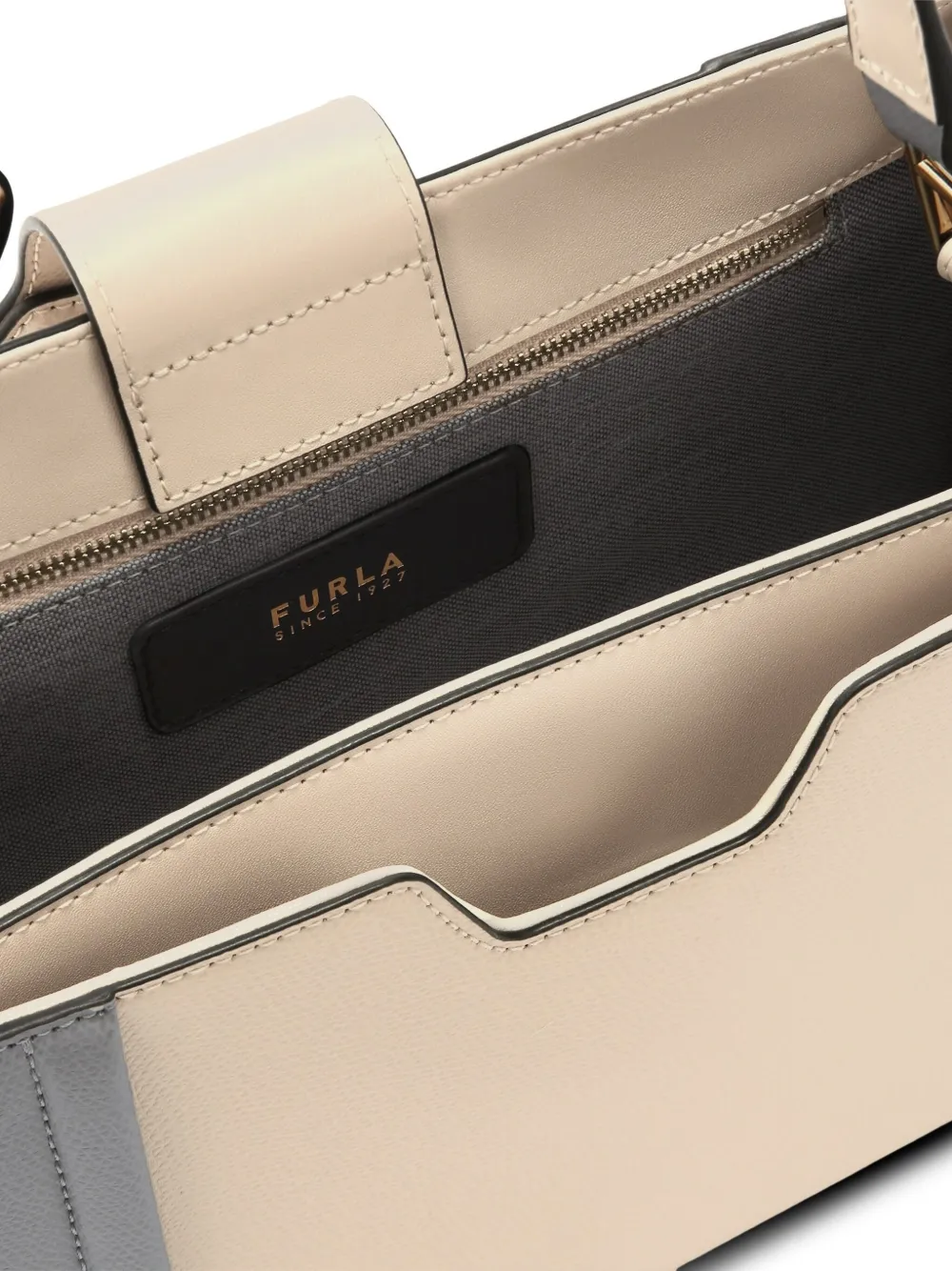 Furla Leren shopper Grijs